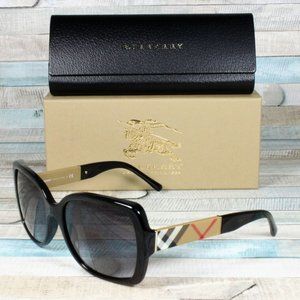 WOMENS BURBERRY GREY GRADIENT SUNGLASSES 58MM
